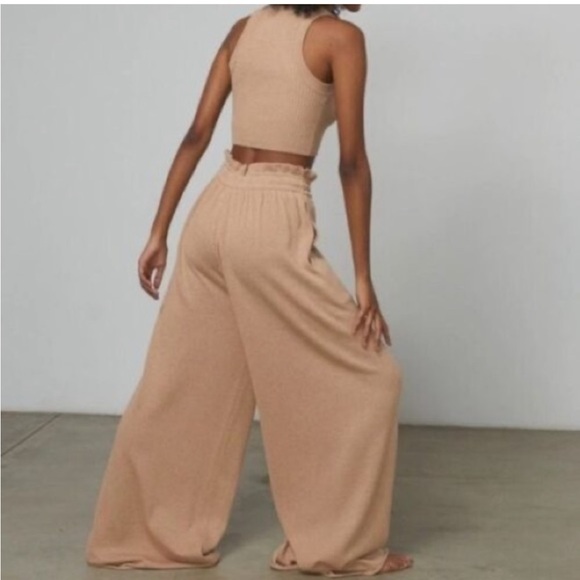 LUNYA Organic Cotton Silk Relaxed Wide Leg Cozy Lounge Pant Size Large NEW - Picture 2 of 10